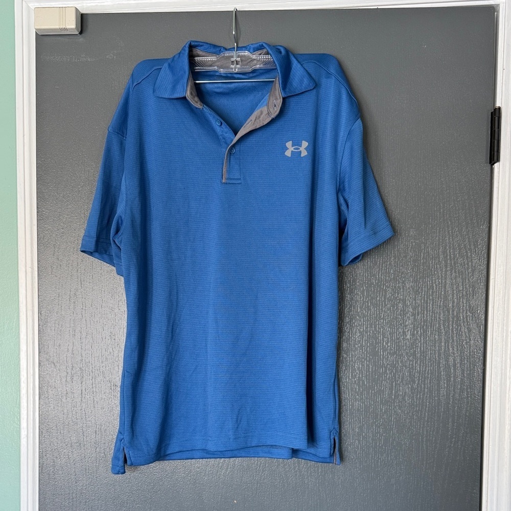 Under Armour Men's Polo Shirt in Blue and Gray